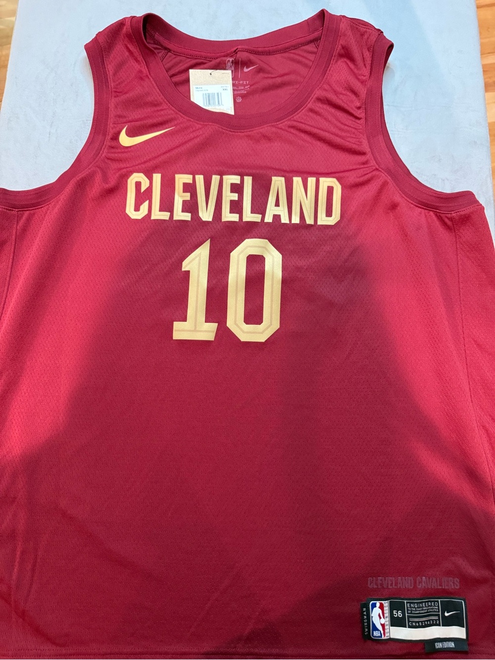 Nike Cleveland Cavaliers #10 Burgundy and Gold Basketball Jersey